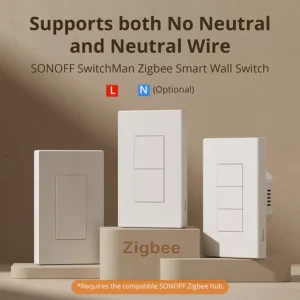 SONOFF Zigbee Smart Wall Switch ZBM5 – No Neutral
